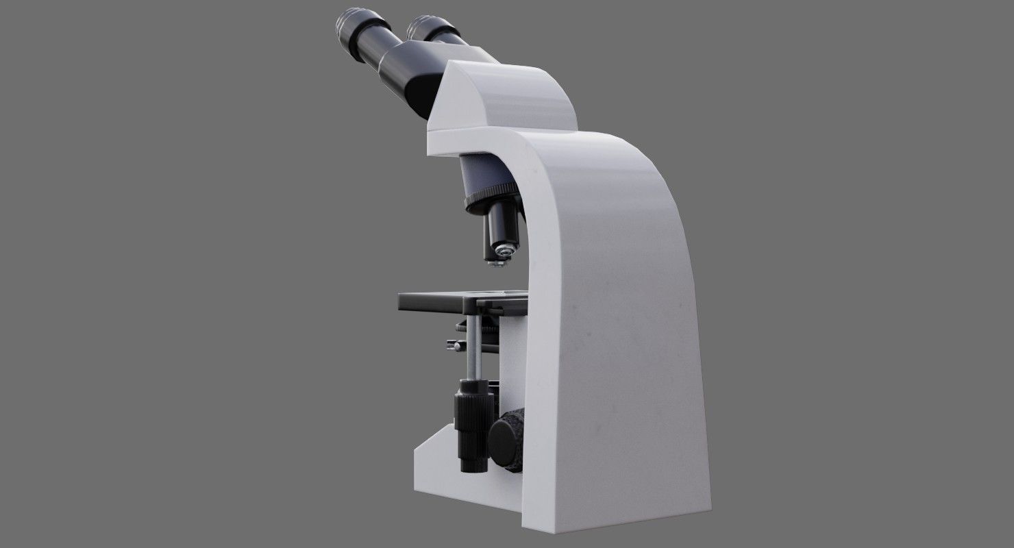 Microscope 1A Low-poly 3D model_3
