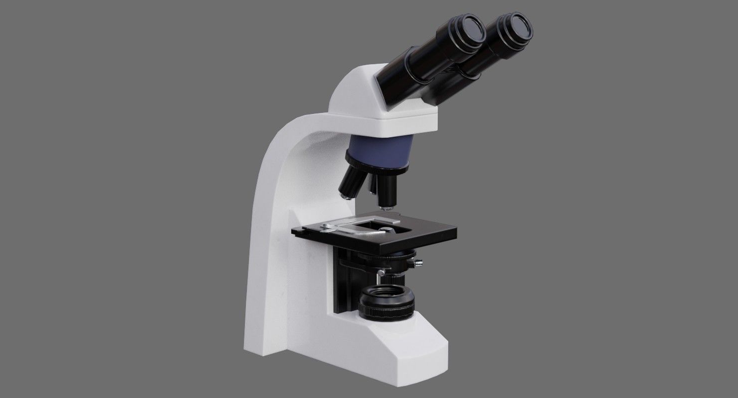 Microscope 1A Low-poly 3D model_1