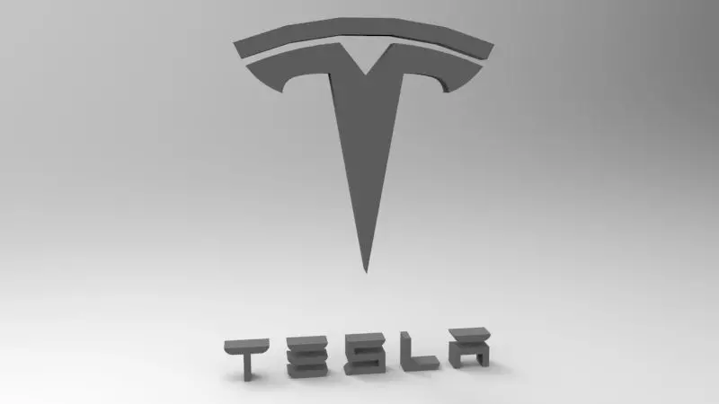 Tesla Logo Low-poly 3D model