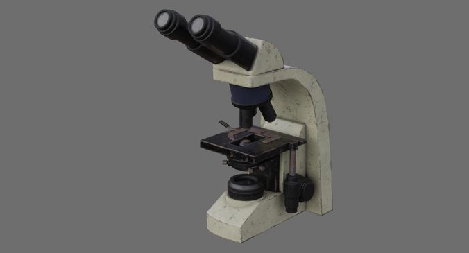 Microscope 1B Low-poly 3D model