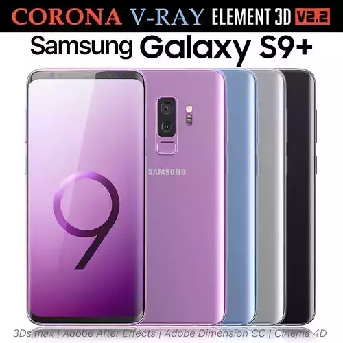 Samsung Galaxy S9 PLUS ALL Colors 3D model