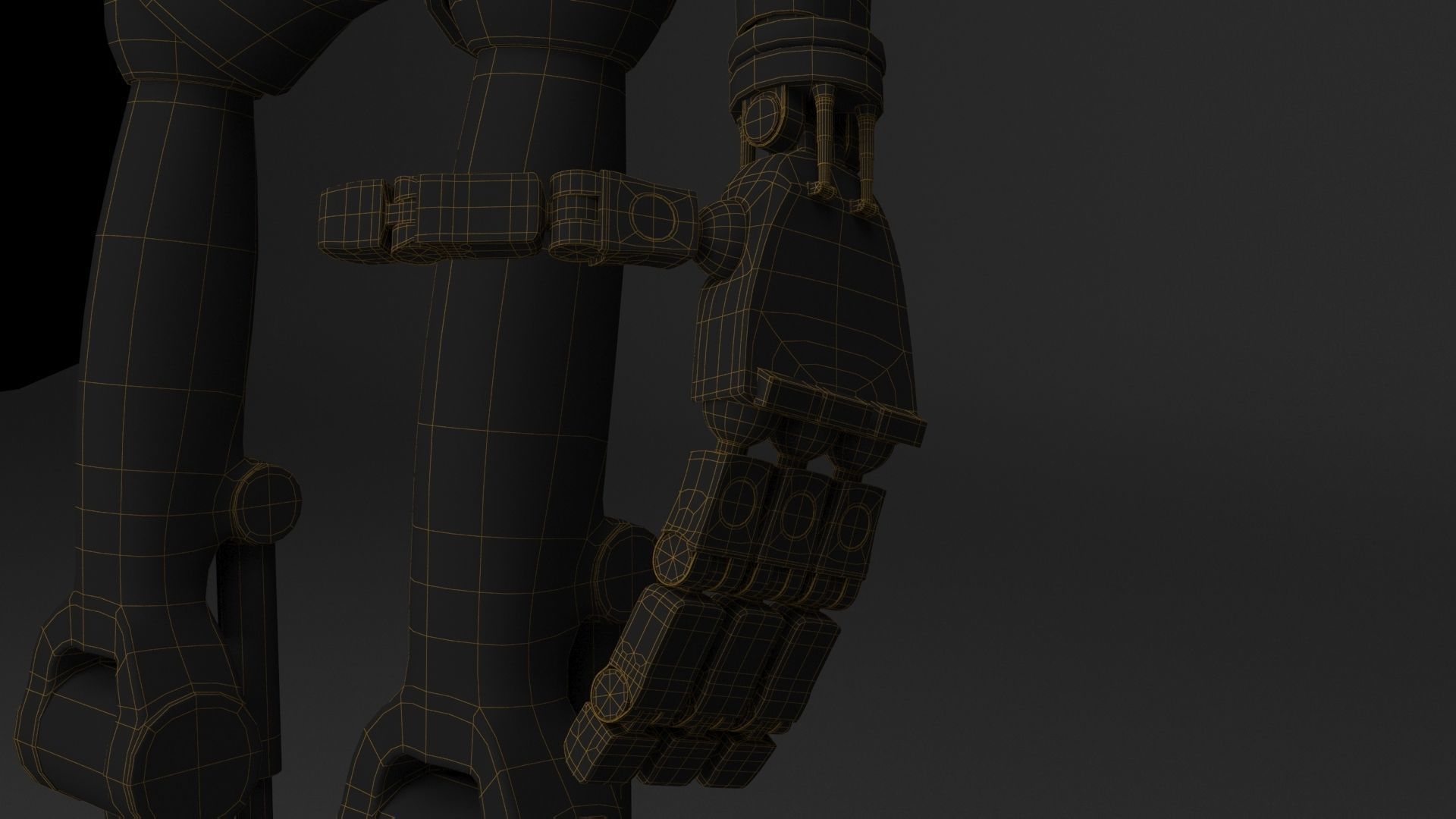 Rigged Synth Character Free 3D model_4