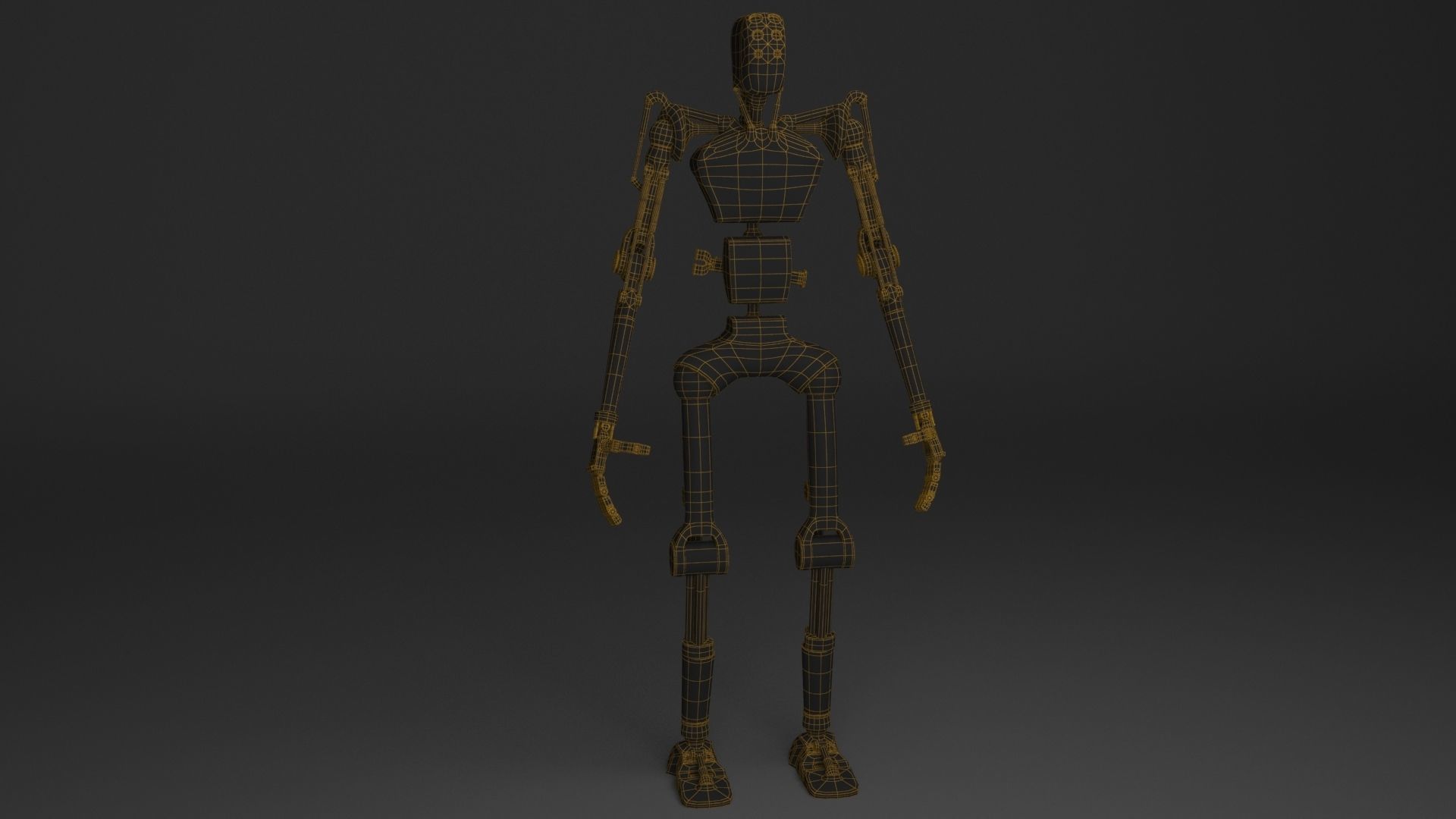 Rigged Synth Character Free 3D model_5