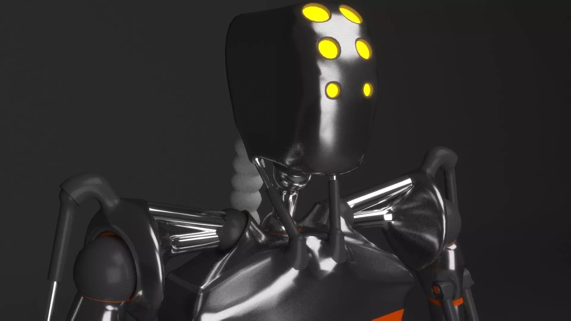 Rigged Synth Character Free 3D model_0