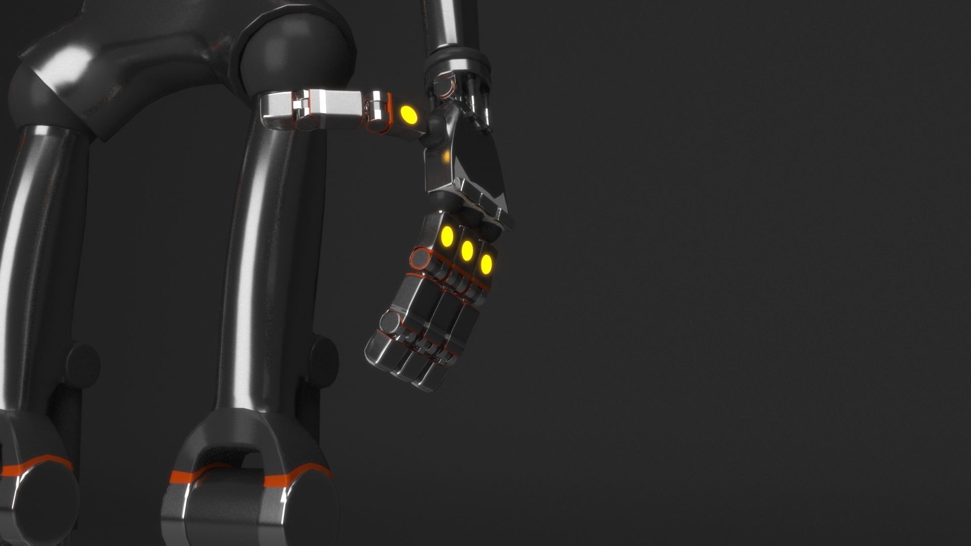 Rigged Synth Character Free 3D model_3