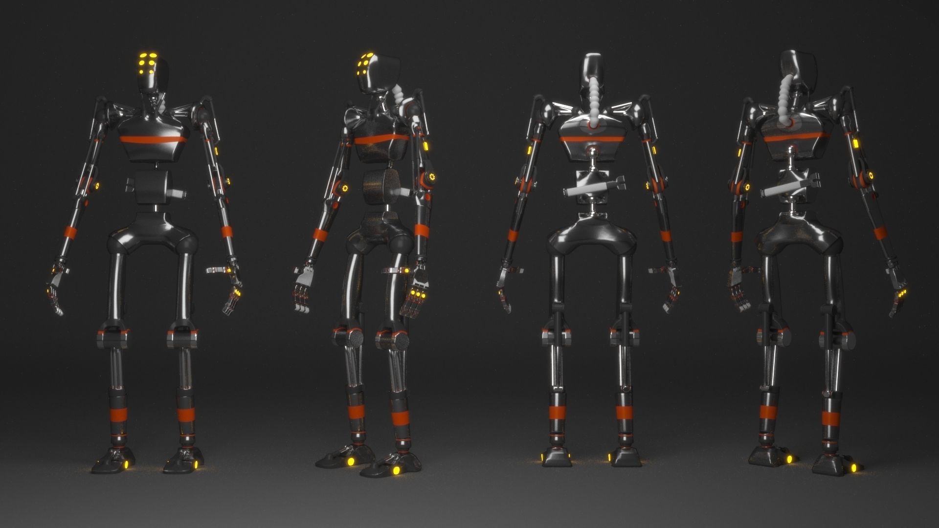Rigged Synth Character Free 3D model_7