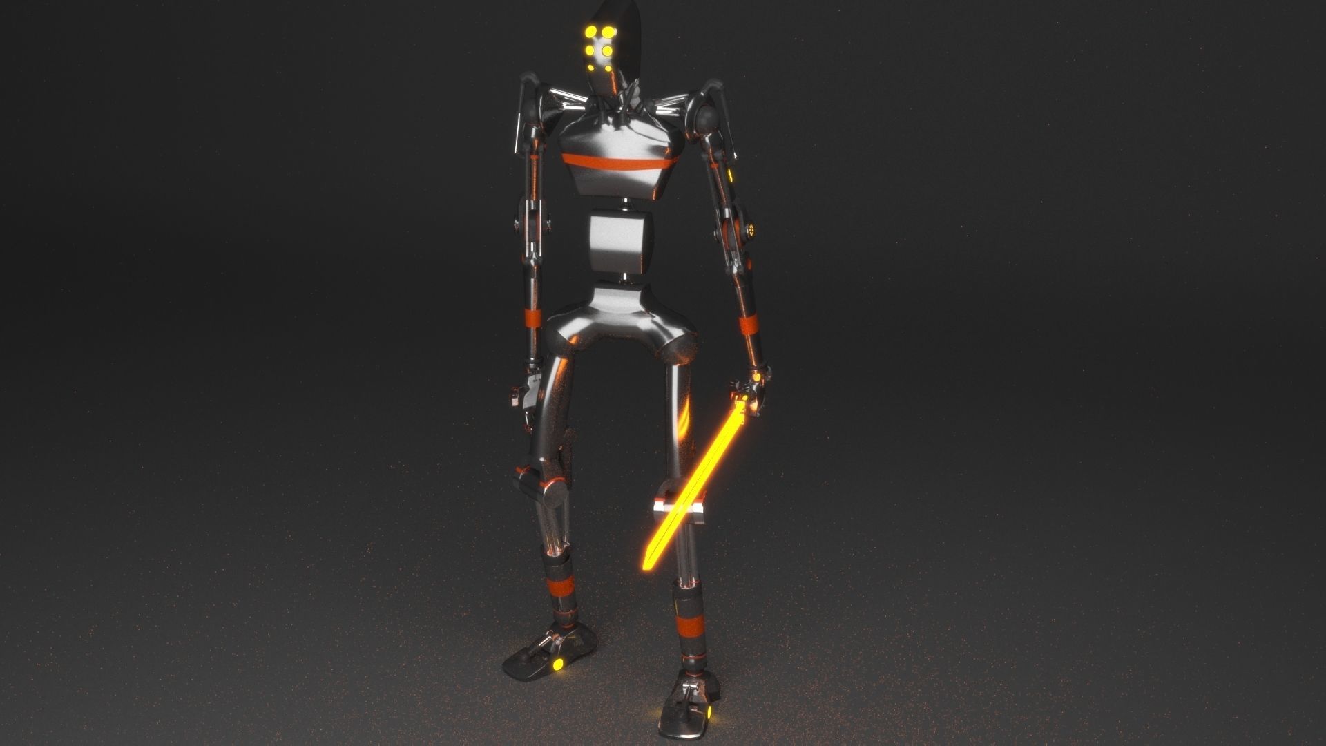 Rigged Synth Character Free 3D model_1