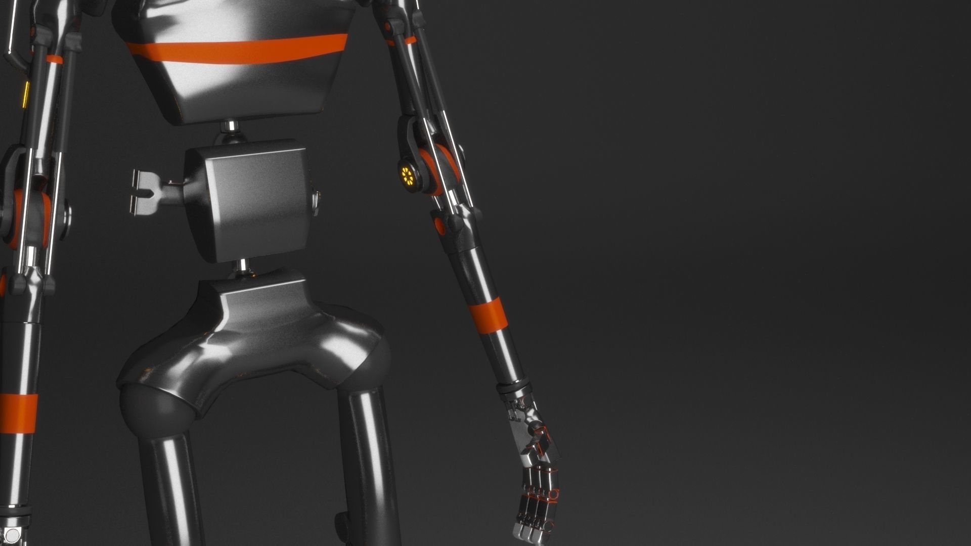 Rigged Synth Character Free 3D model_6