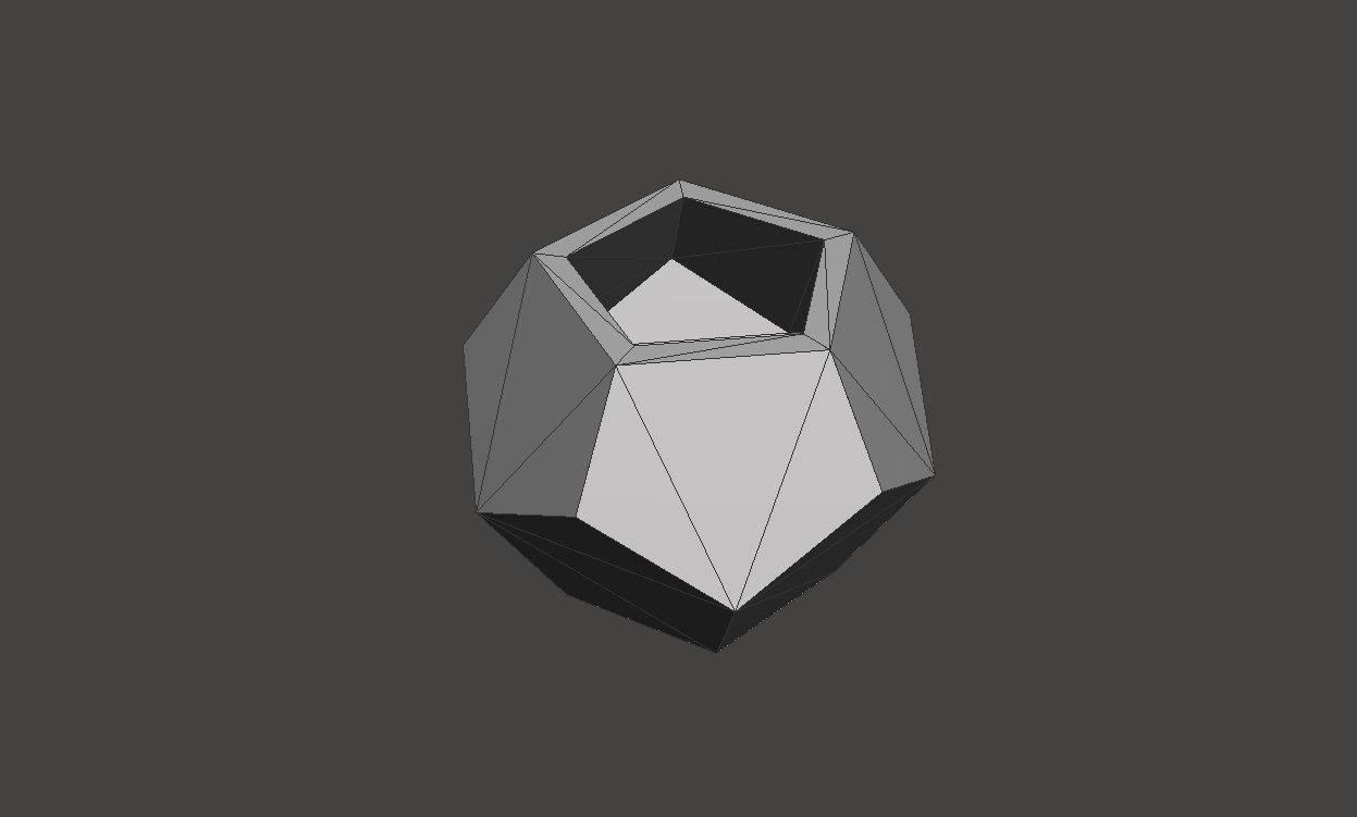 Concrete Vase Dodecahedron Low Poly 3D print model_7