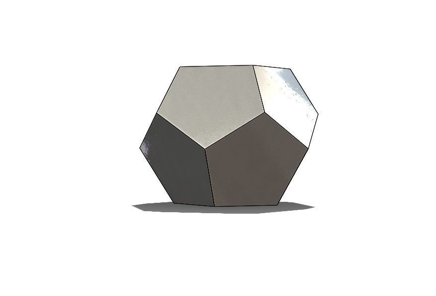 Concrete Vase Dodecahedron Low Poly 3D print model_6