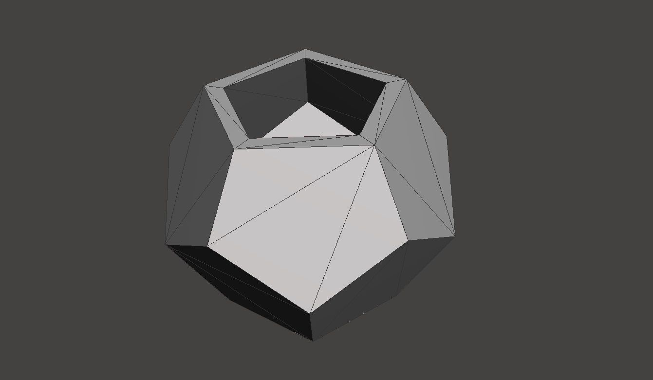 Concrete Vase Dodecahedron Low Poly 3D print model_9