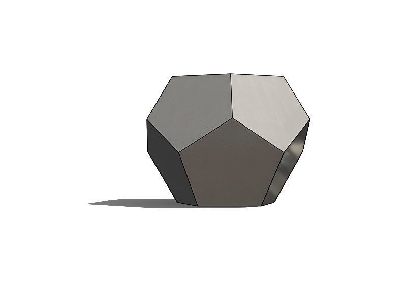 Concrete Vase Dodecahedron Low Poly 3D print model_5