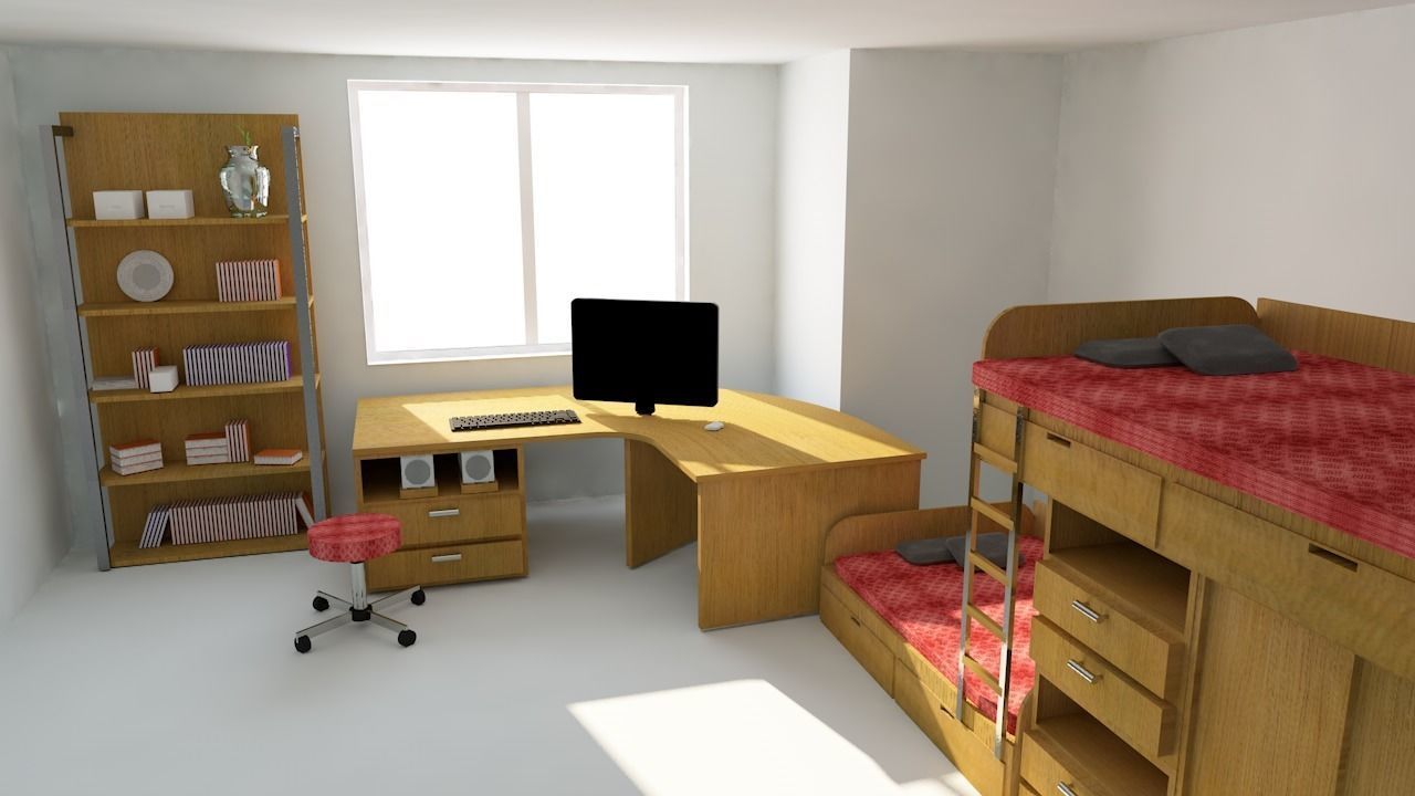 Interior scene 3D model 3D model_1