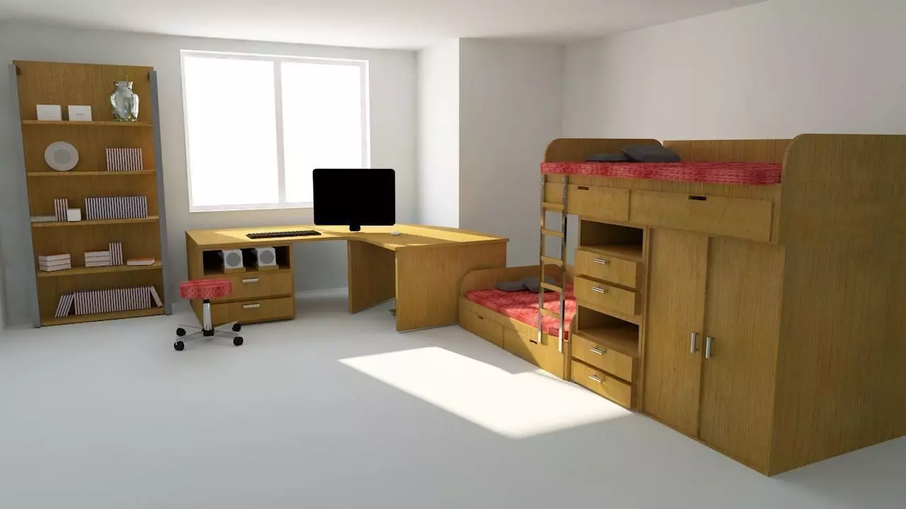 Interior scene 3D model 3D model_0