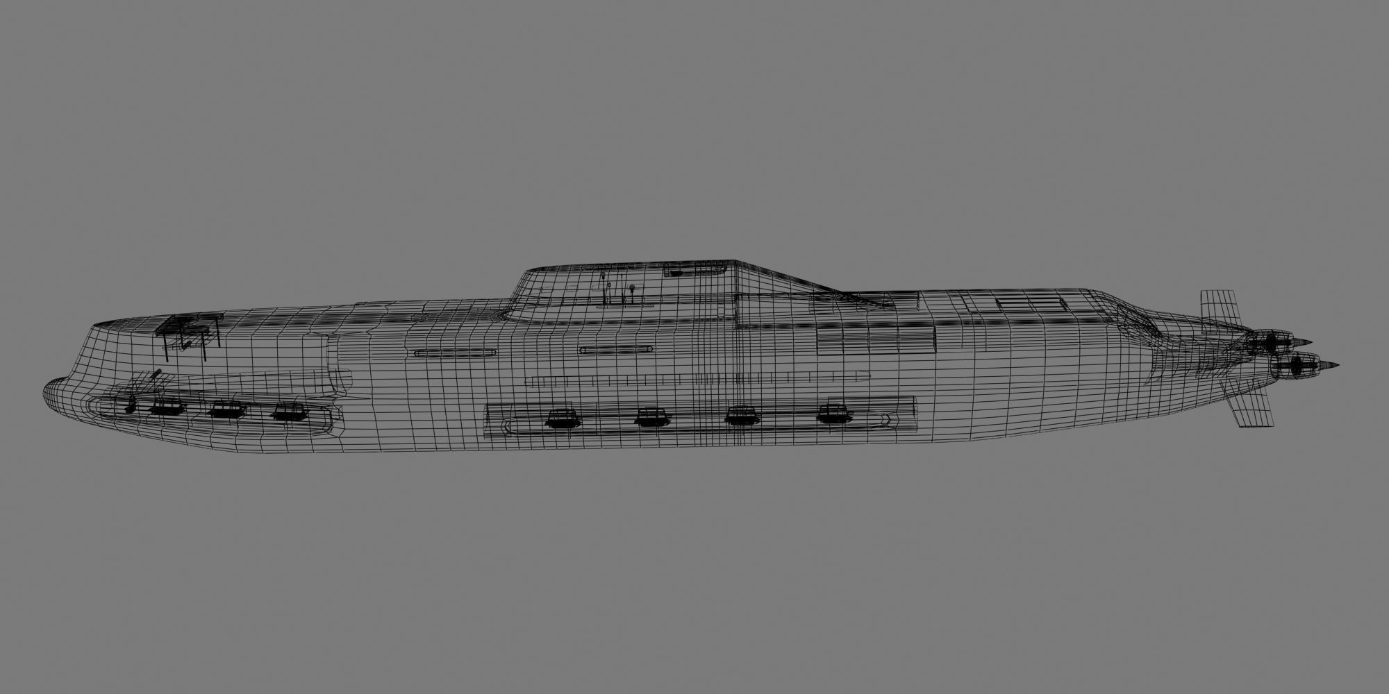 Migaloo submersible yacht Low-poly 3D model_17