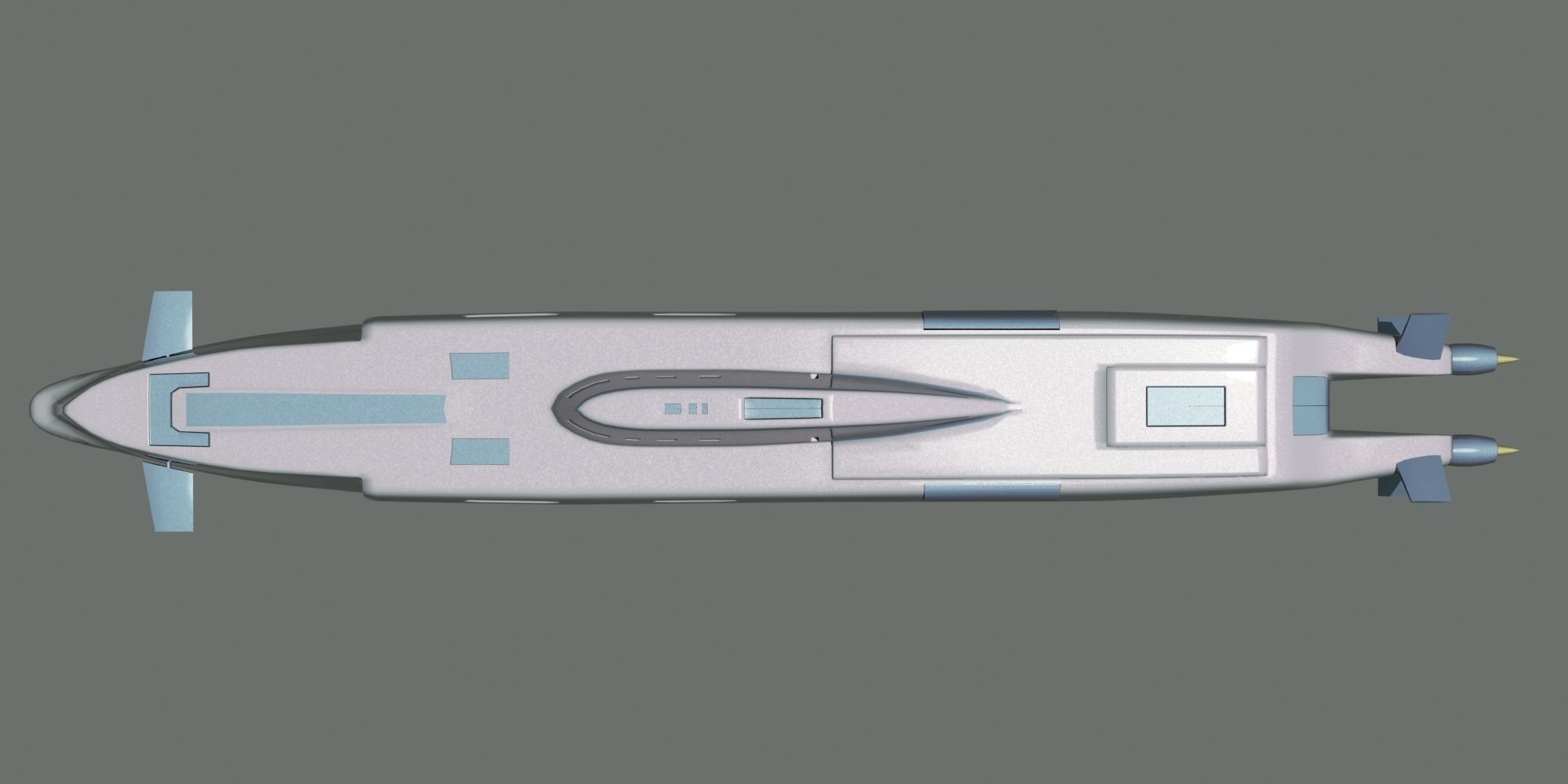 Migaloo submersible yacht Low-poly 3D model_14