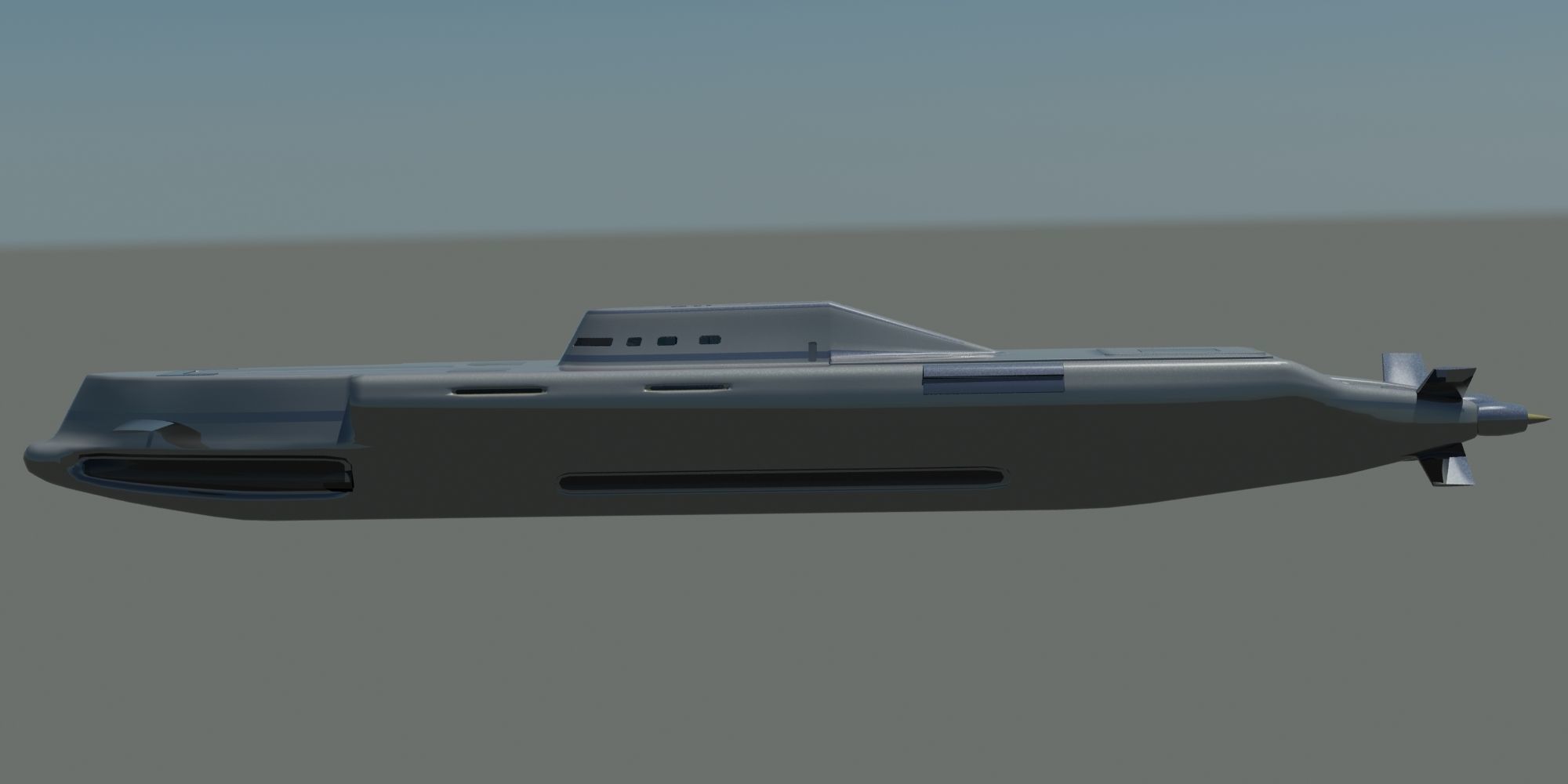 Migaloo submersible yacht Low-poly 3D model_13