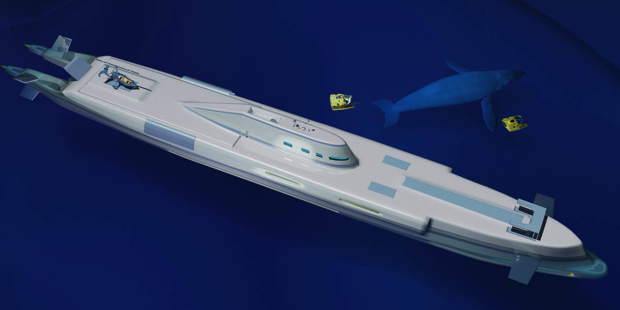 Migaloo submersible yacht Low-poly 3D model_12