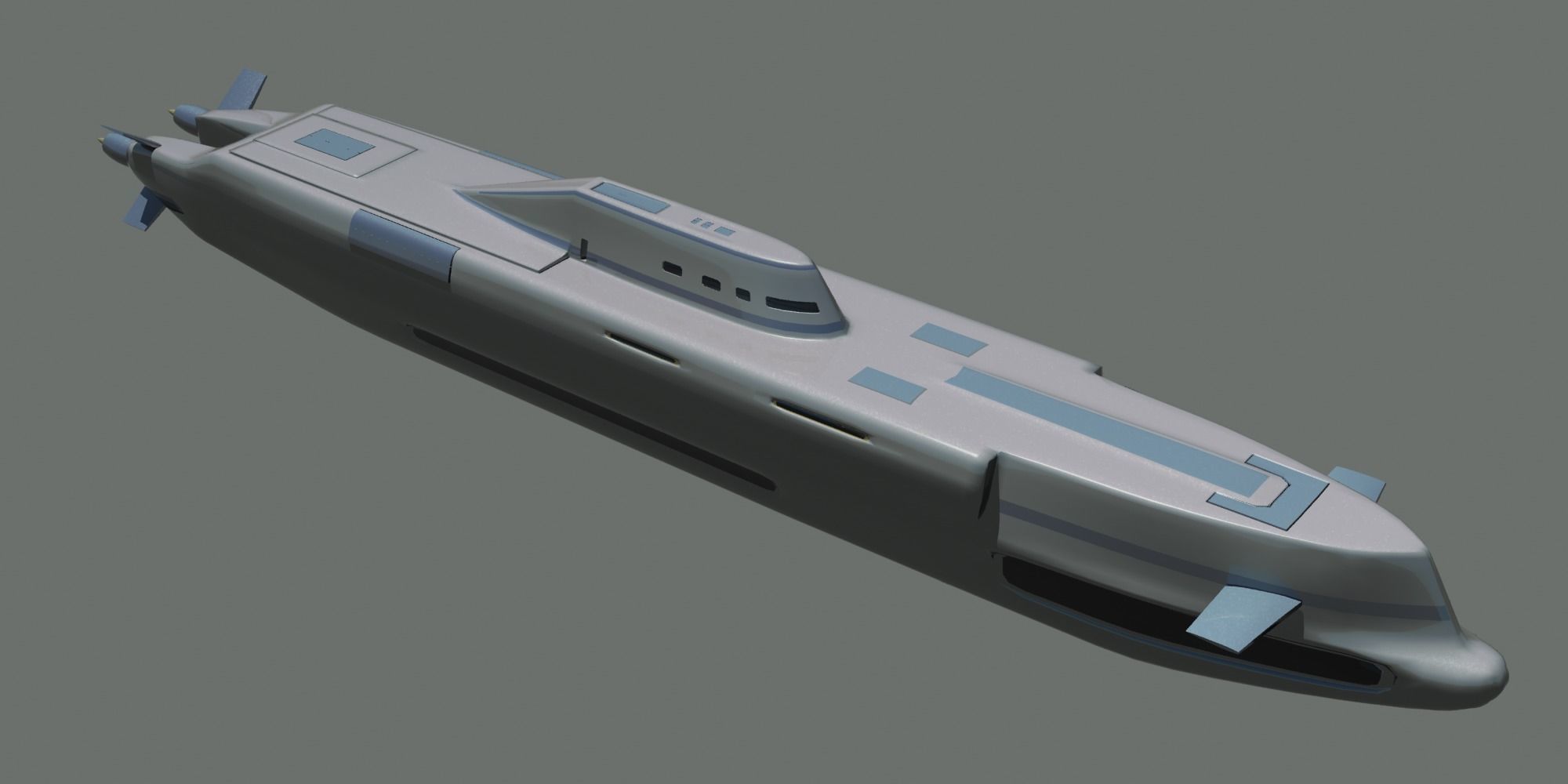 Migaloo submersible yacht Low-poly 3D model_15