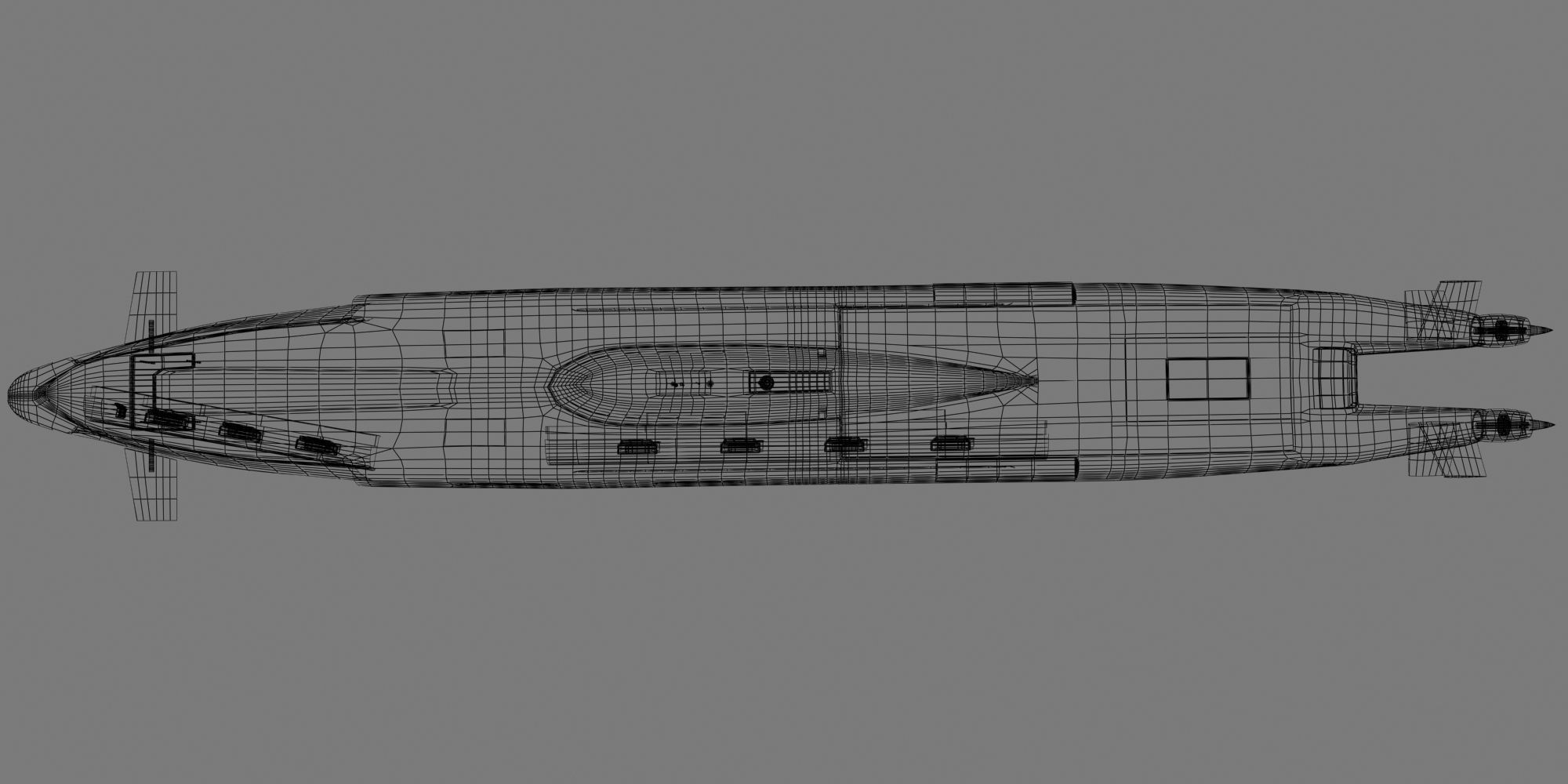 Migaloo submersible yacht Low-poly 3D model_16