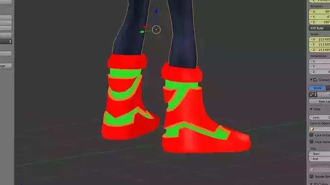 Rocket boots Sci Fi Low Poly