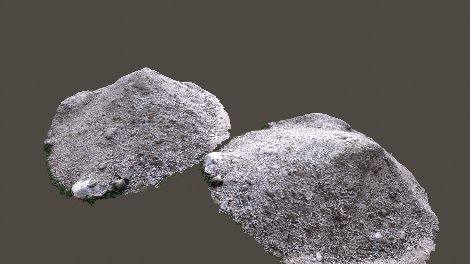 Pile of rocks 3d scanned Low-poly 3D model_3