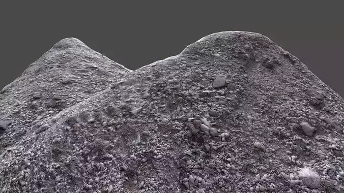 Pile of rocks 3d scanned Low-poly 3D model