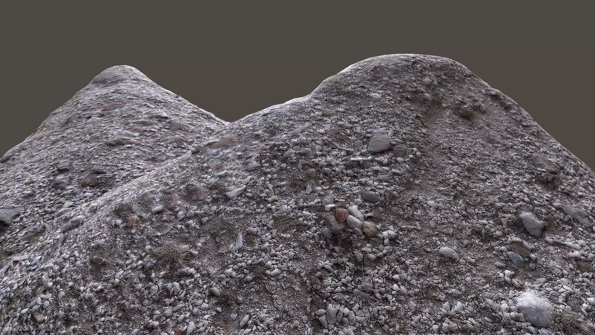 Pile of rocks 3d scanned Low-poly 3D model_0
