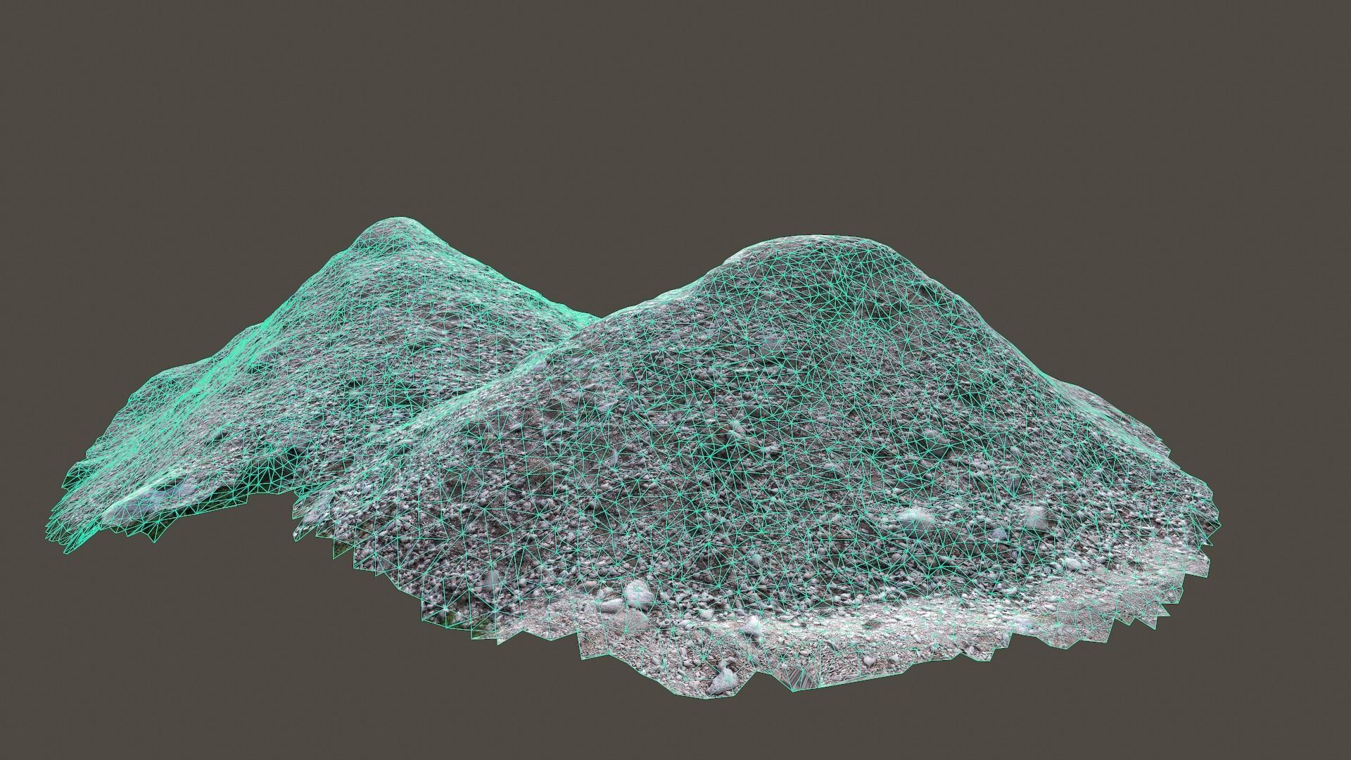 Pile of rocks 3d scanned Low-poly 3D model_2