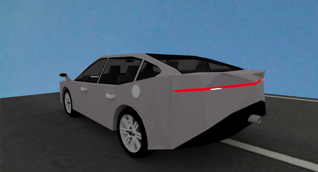 Aa-03 Sedan Car  MPV Low-poly 3D model_4