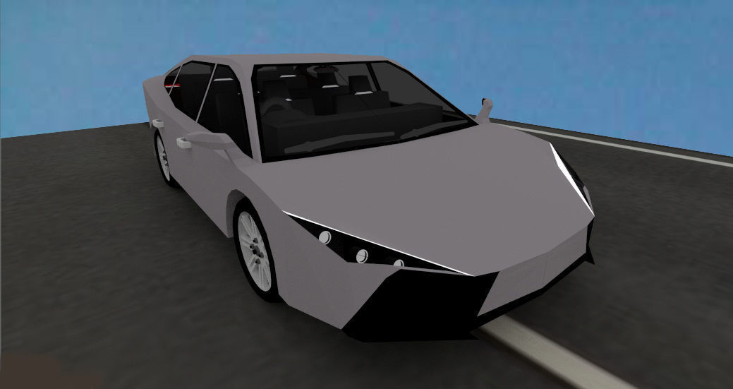 Aa-03 Sedan Car  MPV Low-poly 3D model_2