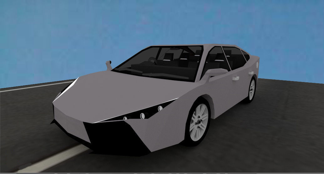 Aa-03 Sedan Car  MPV Low-poly 3D model_6