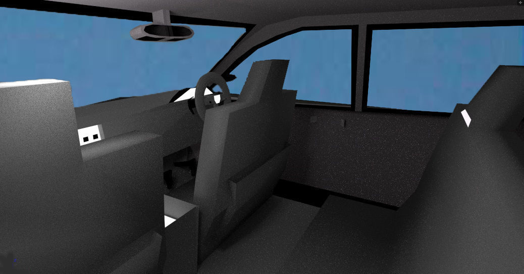 Aa-03 Sedan Car  MPV Low-poly 3D model_1