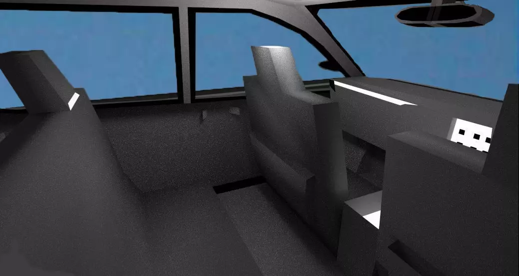 Aa-03 Sedan Car  MPV Low-poly 3D model_0