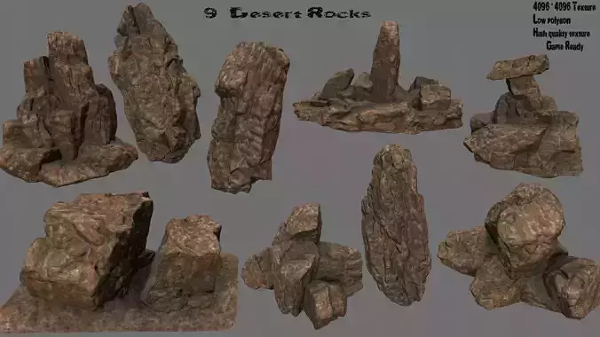 desert rocks set