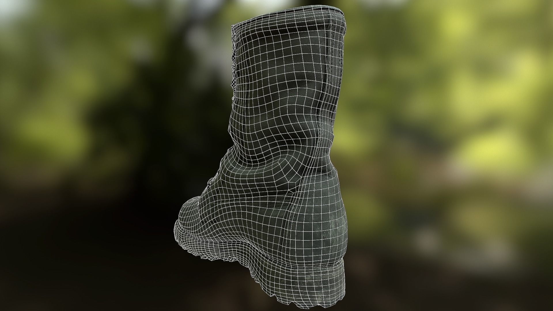 Military boot low poly 3D model Low-poly 3D model_9