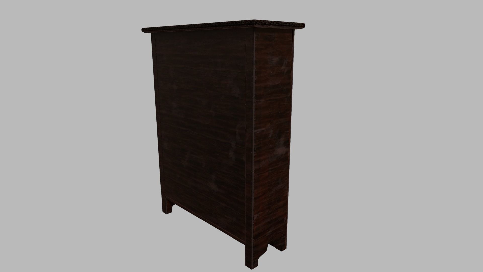 Oak Carved Bookcases Low-poly 3D model_2