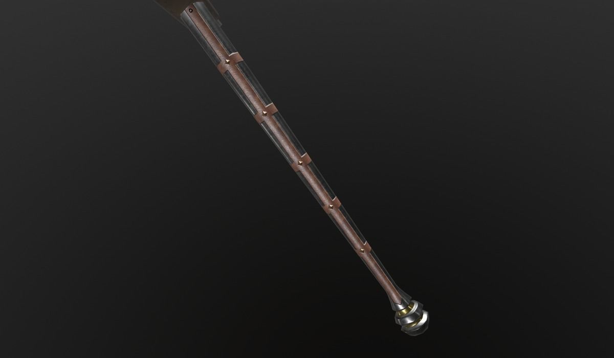 Greatsword fantasy Low-poly 3D model_4