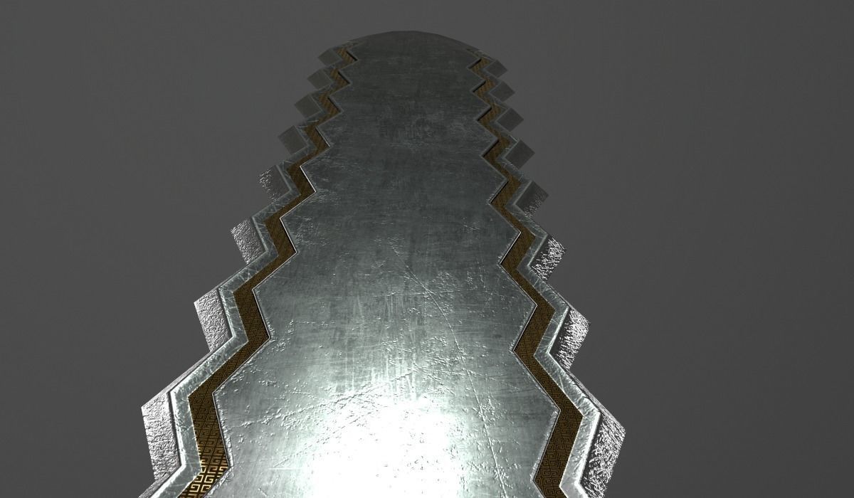 Greatsword fantasy Low-poly 3D model_6