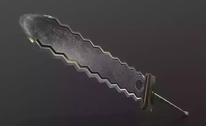 Greatsword fantasy Low-poly 3D model