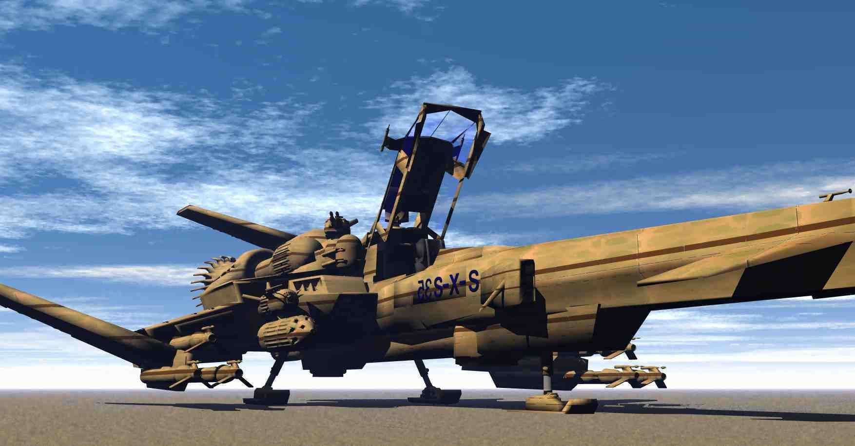 caccia   caprica   S-X-35 Low-poly 3D model_3