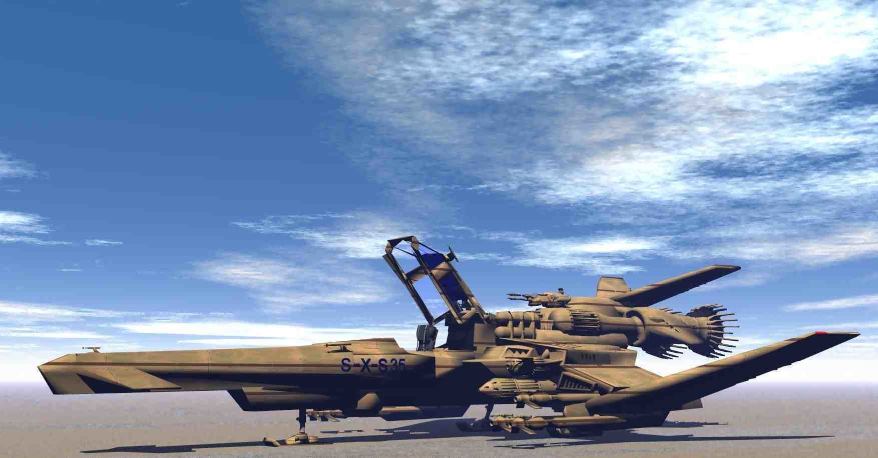 caccia   caprica   S-X-35 Low-poly 3D model_2