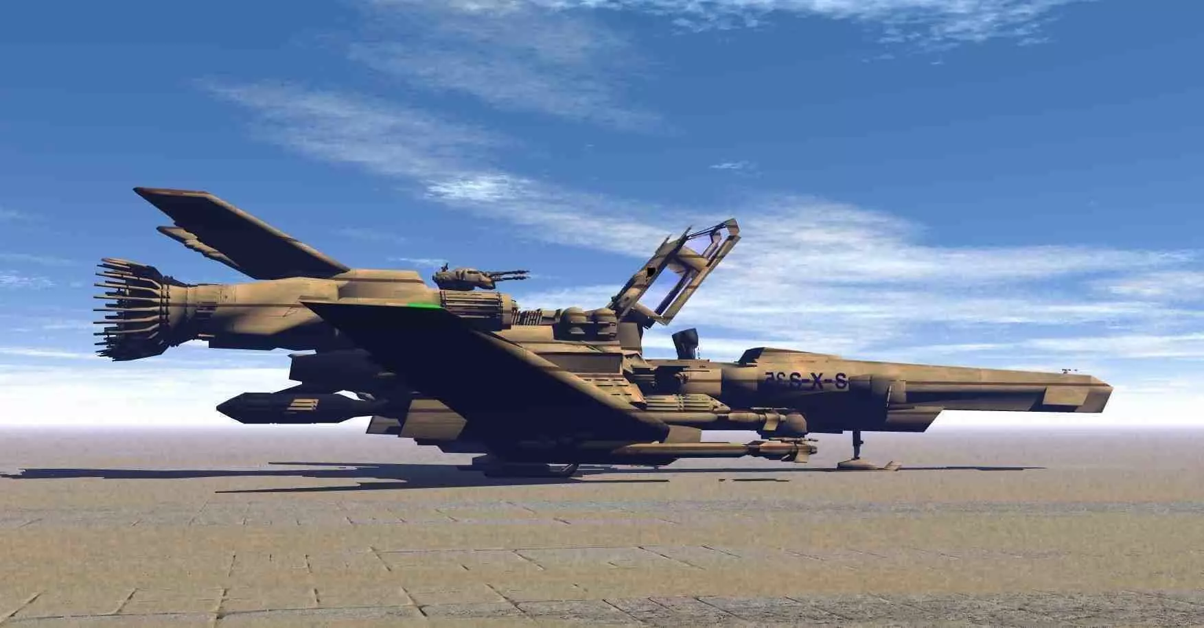 caccia   caprica   S-X-35 Low-poly 3D model_0