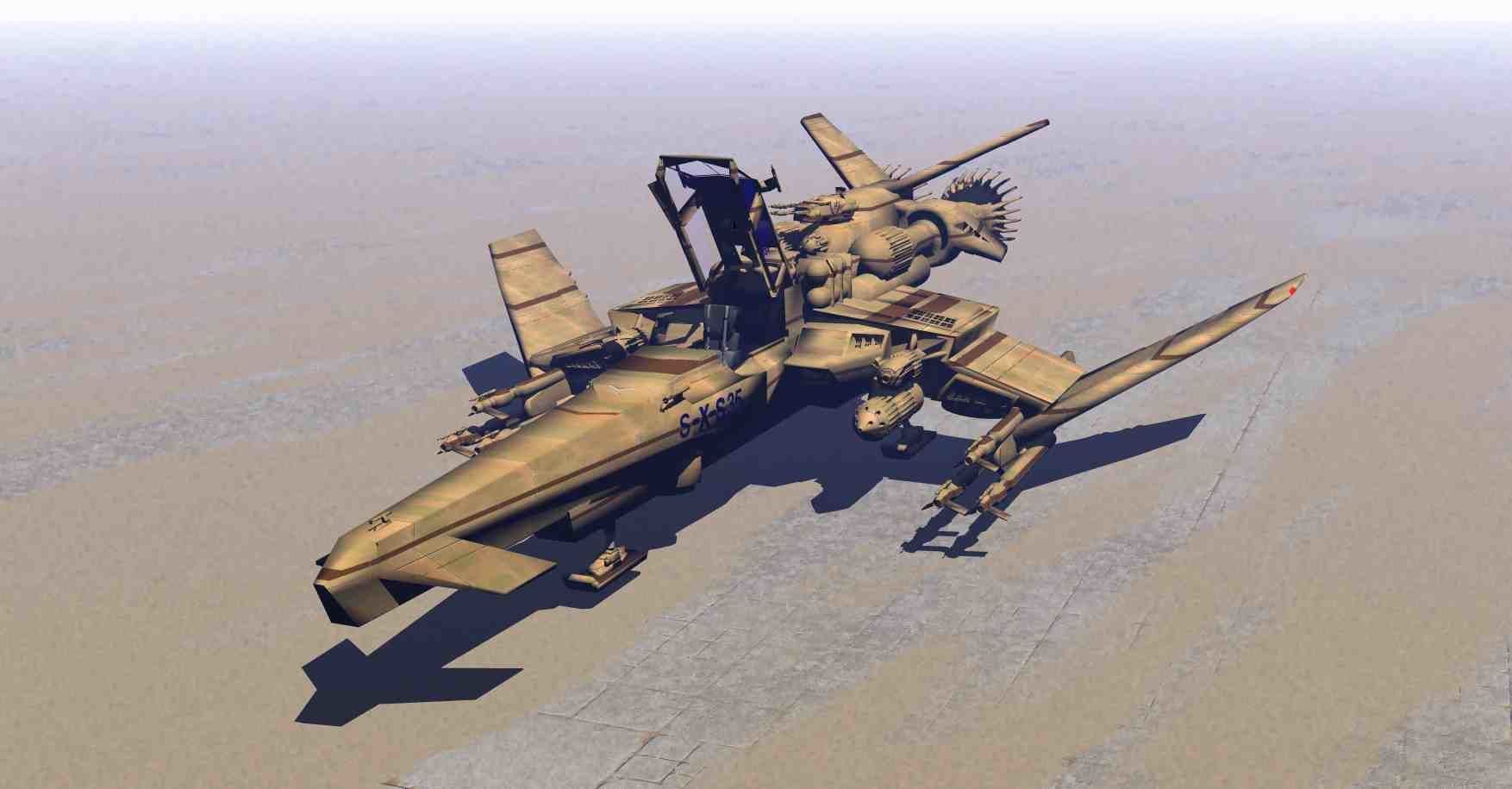 caccia   caprica   S-X-35 Low-poly 3D model_17