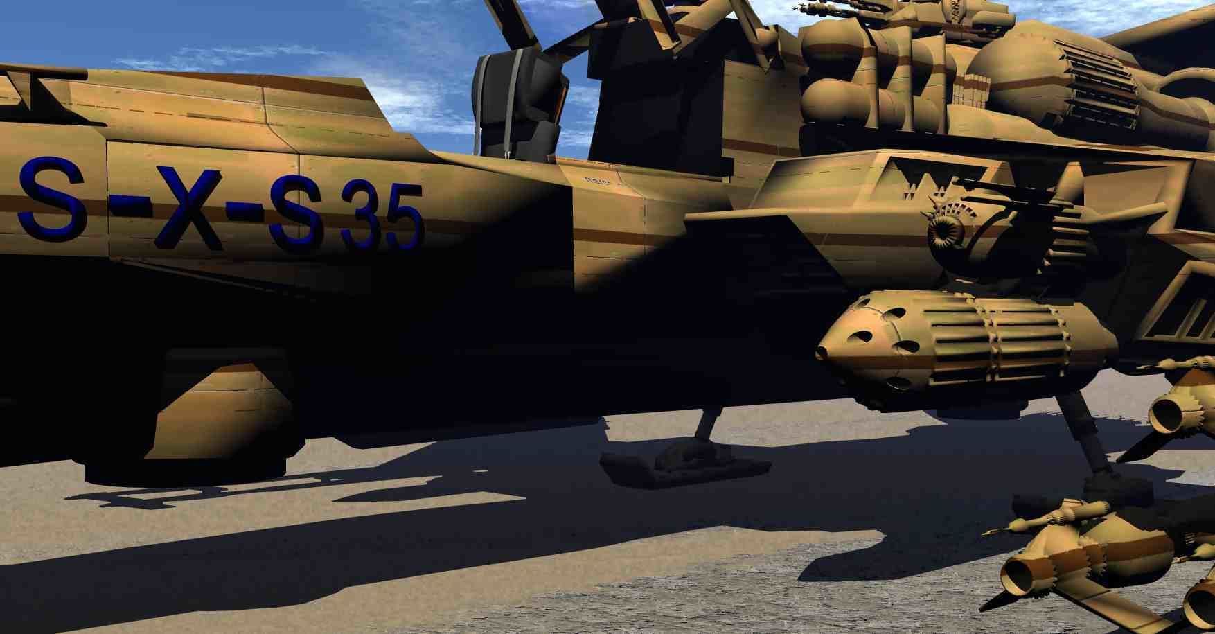 caccia   caprica   S-X-35 Low-poly 3D model_1