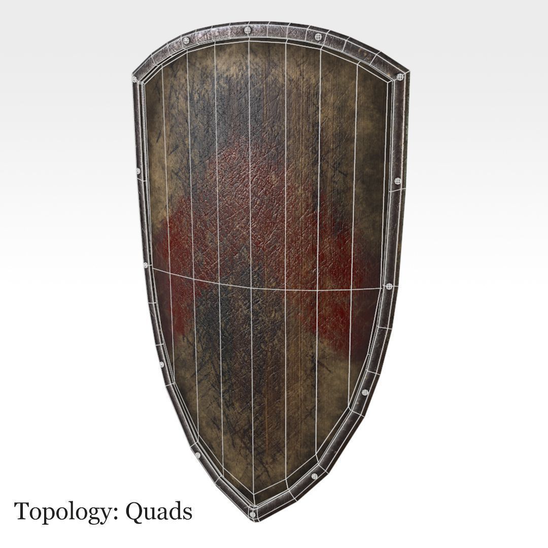 Heater Shield Low-poly 3D model_9