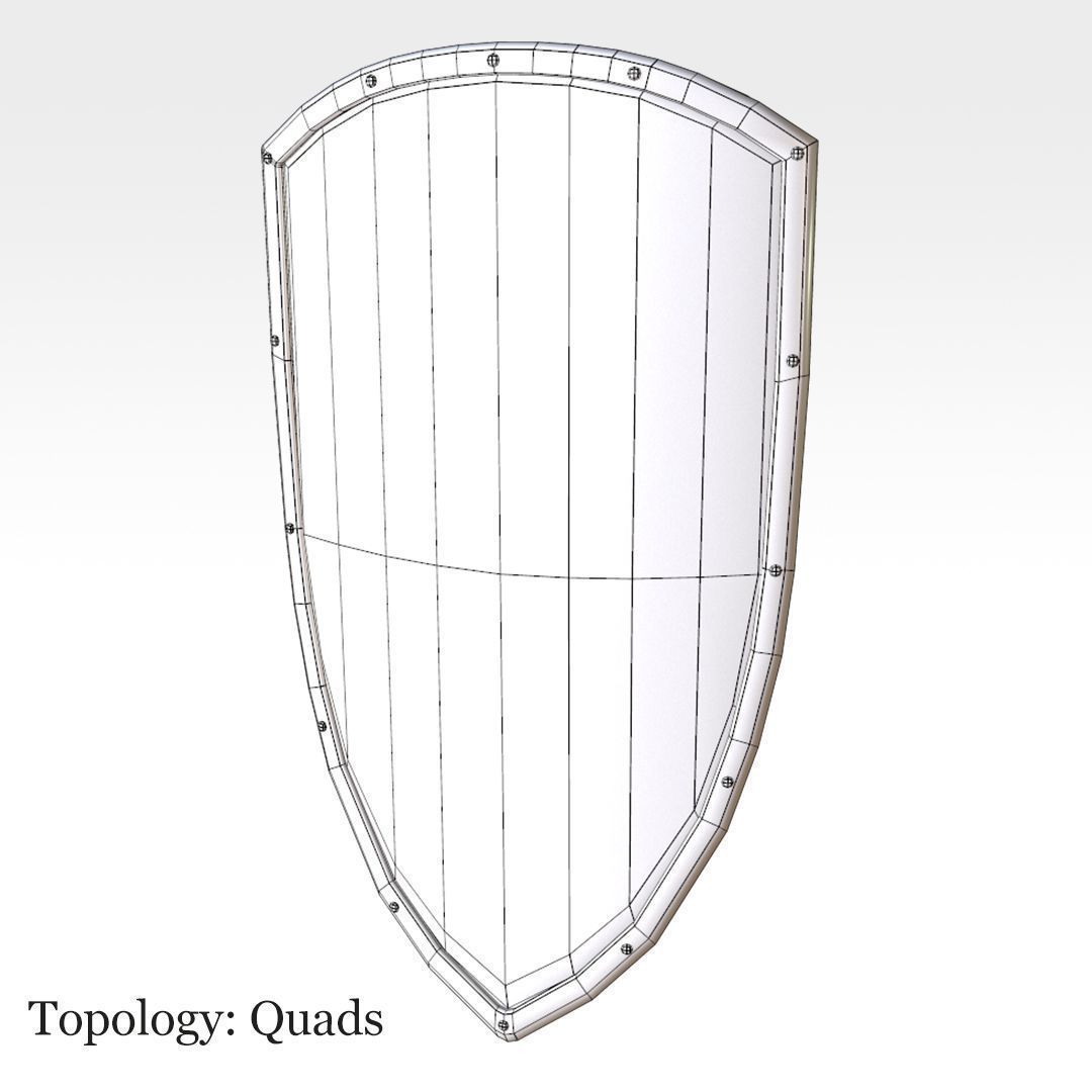 Heater Shield Low-poly 3D model_10
