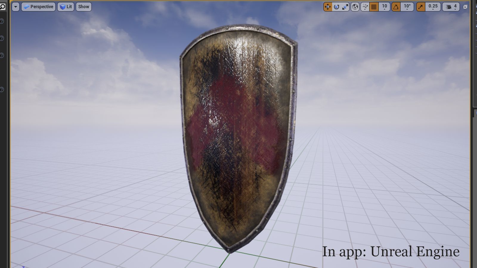 Heater Shield Low-poly 3D model_12