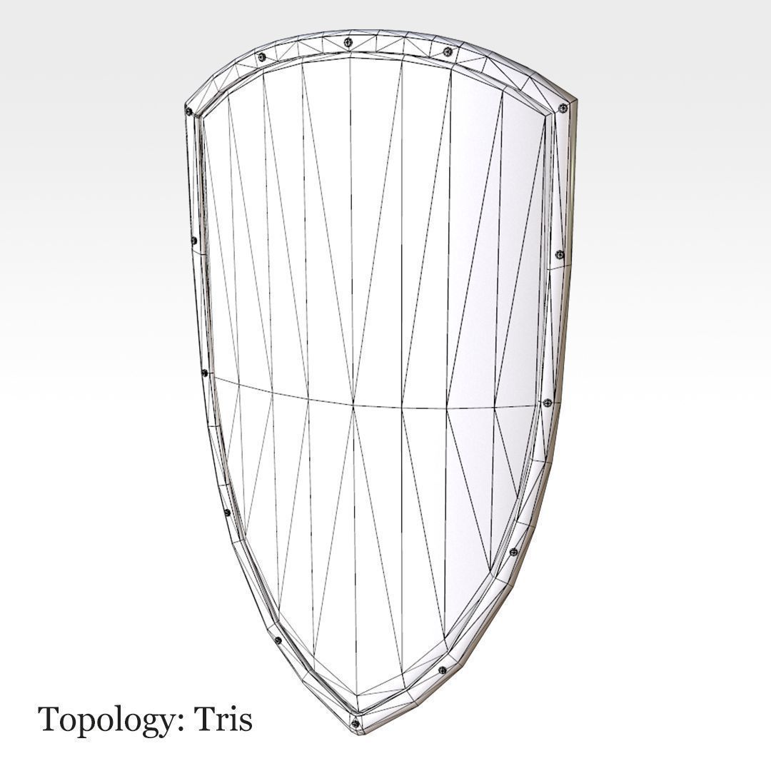 Heater Shield Low-poly 3D model_8