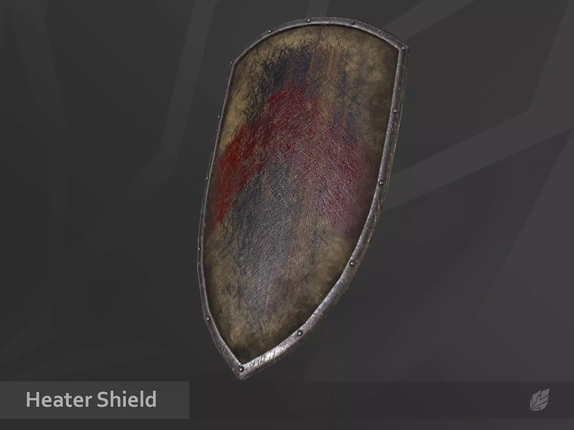 Heater Shield Low-poly 3D model_0